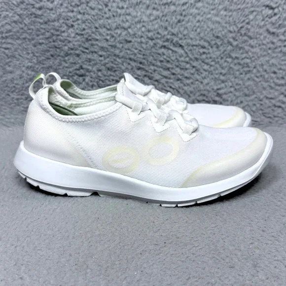 Oofos OOmg Sport LS Low Womens 9 Sneakers Shoes White Recovery Comfort - Picture 1 of 9